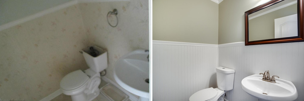 Main Floor Powder Room Before/After