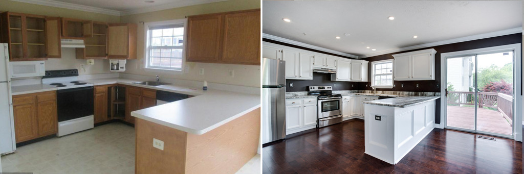 Dramatic Kitchen Transformation adding touches of custom detail